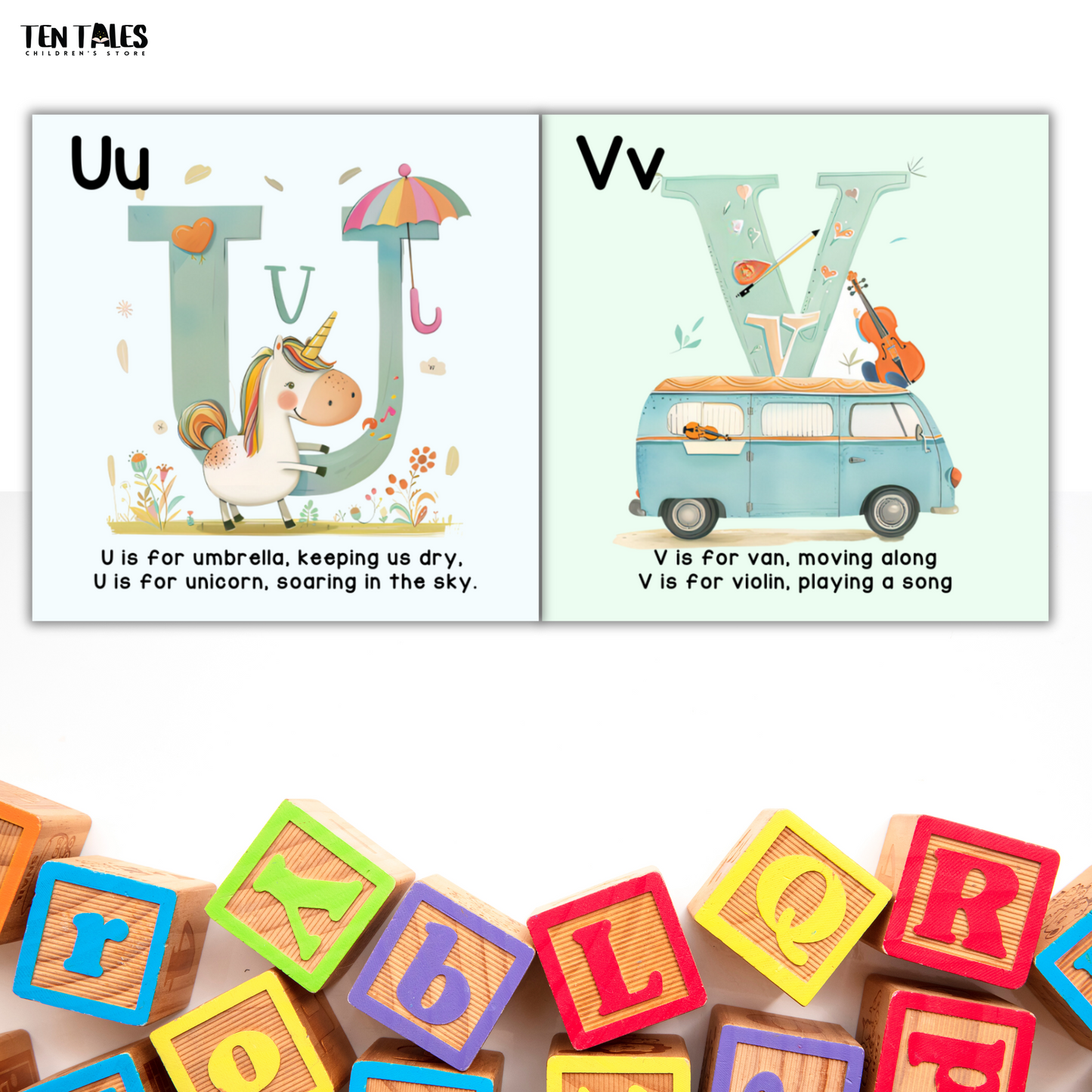 Personalised ABC alphabet book for toddlers with South Asian illustrations — birthday gift Pakistan by_tentales