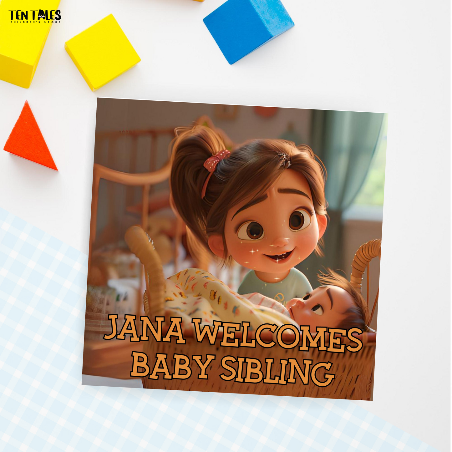 Personalised new baby sibling book — baby shower keepsake gift for Pakistani families by Ten Tales